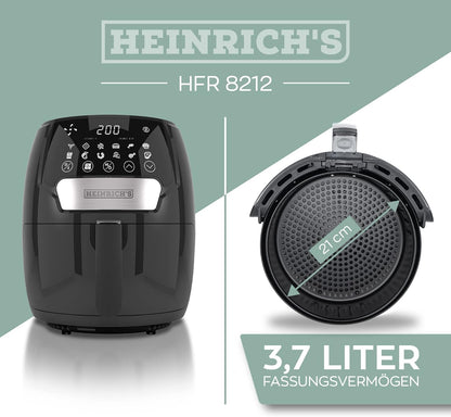 Heinrich's Hot Air Fryer Airfryer with Digital LED Display 3.7 L, Touch