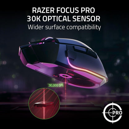 Razer Basilisk V3 Pro - Customizable Wireless Gaming Mouse - White