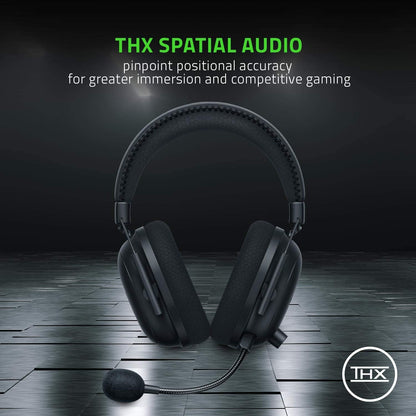 Razer BlackShark V2 Pro Wireless Gaming Headset: THX 7.1 Spatial Surround Sound - 50mm Drivers - Detachable Mic - for PC, PS5, PS4, Switch, Black