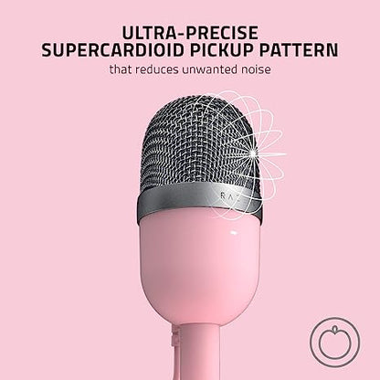 Razer Seiren Mini-Ultra Compact Condenser Microphone-Frml Packing Pink