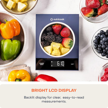 Nutricook Food Scale, 11lb Digital Kitchen Scale, Weight in Grams and Ounces (1g Precise) for Baking, Cooking, Nutrition and Meal Prep, Tare Function