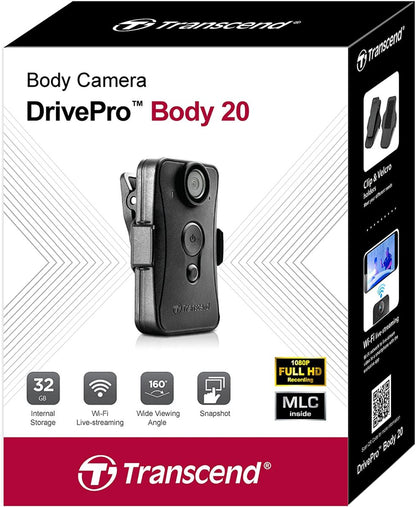Transcend Body Security Camera, Black