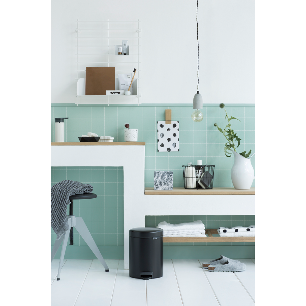 Brabantia Pedal Bin newIcon 5L Plastic Inner Bucket Matt Black