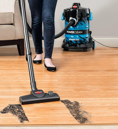 Bissell Powerclean (2027E) Drum Vacuum Cleaner, 21L, Blue