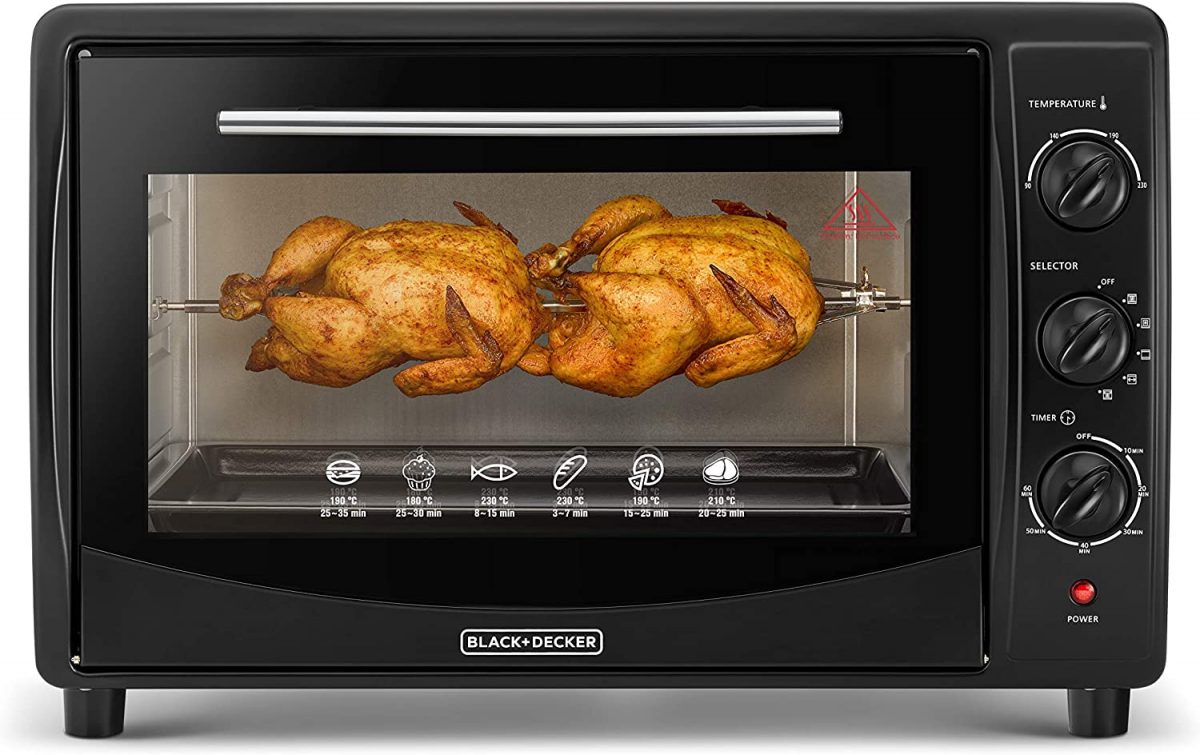 Black+Decker 45 Litre Double Glass Multifunction Toaster Oven with Rotisserie
