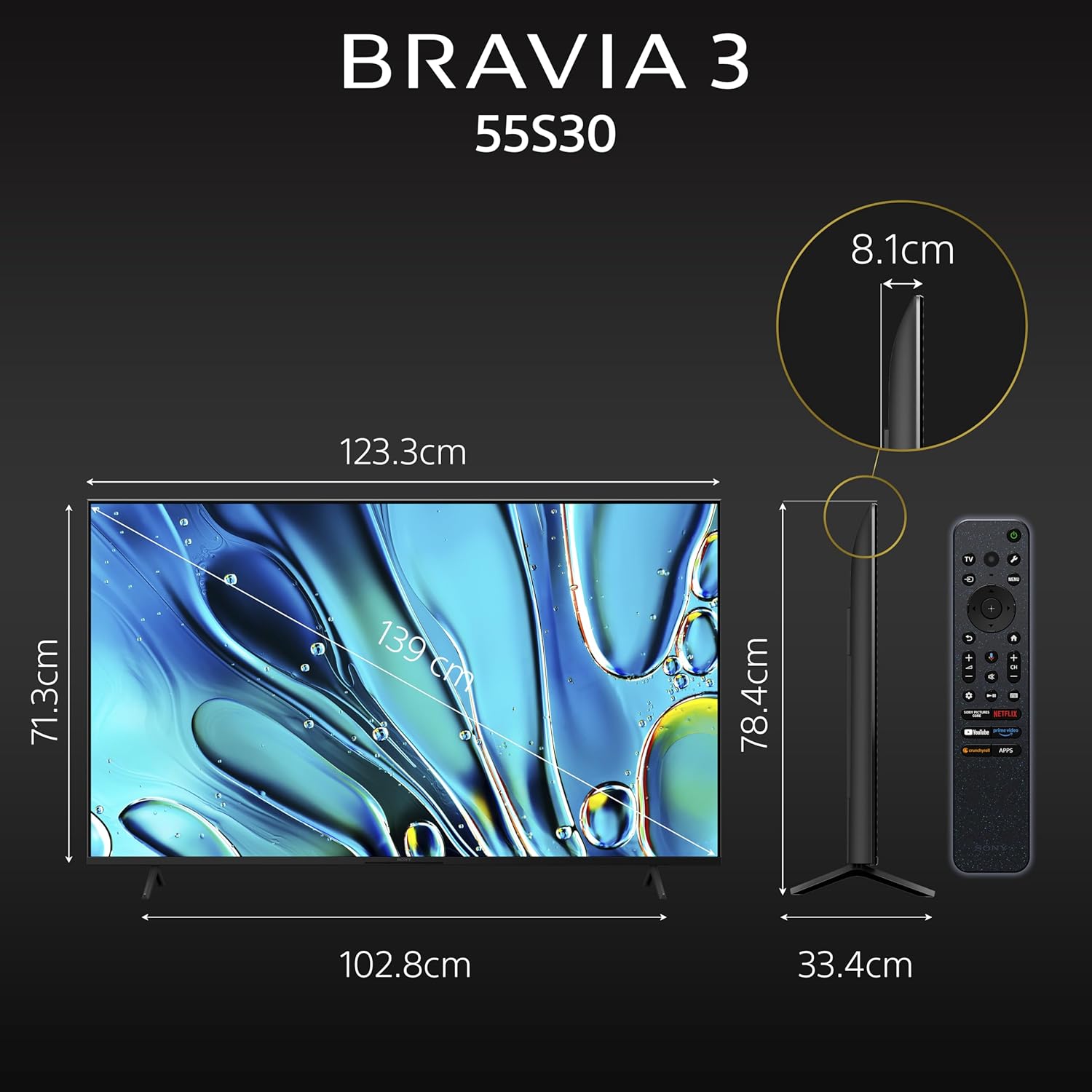 Sony BRAVIA 3 Series 4K Ultra HD AI Smart LED Google TV K-S30
