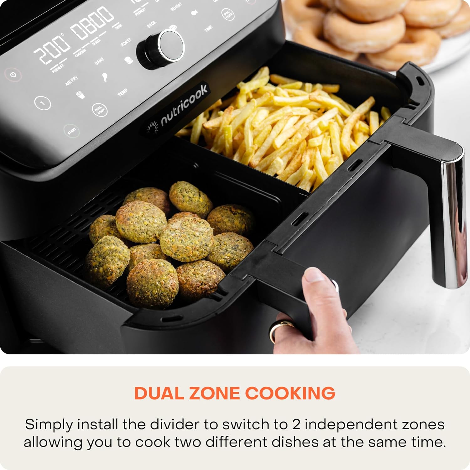 Nutricook Air Fryer Duo 2 FlexzoneNC-AFD285  8.5L (8 people)