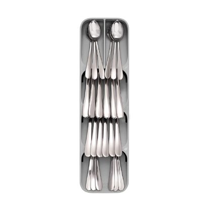 Joseph Joseph DrawerStore Compact Cutlery Organizer Kitchen Drawer Tray, Small,Gray