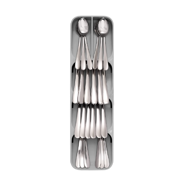 Joseph Joseph DrawerStore Compact Cutlery Organizer Kitchen Drawer Tray, Small,Gray