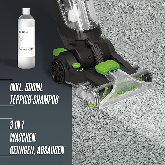 Heinrich's Carpet Cleaner, 2-in-1 Carpet and Upholstery Cleaner 800W HTR 8848