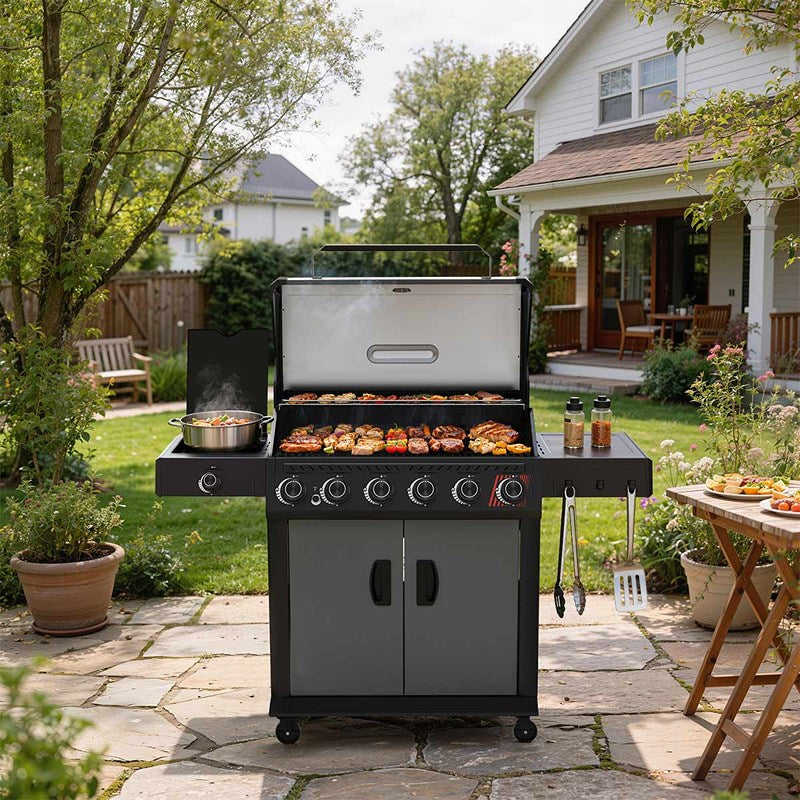 ROYAL GOURMET A20MJ23S12Gas & Charcoal BBQ with Side Burner