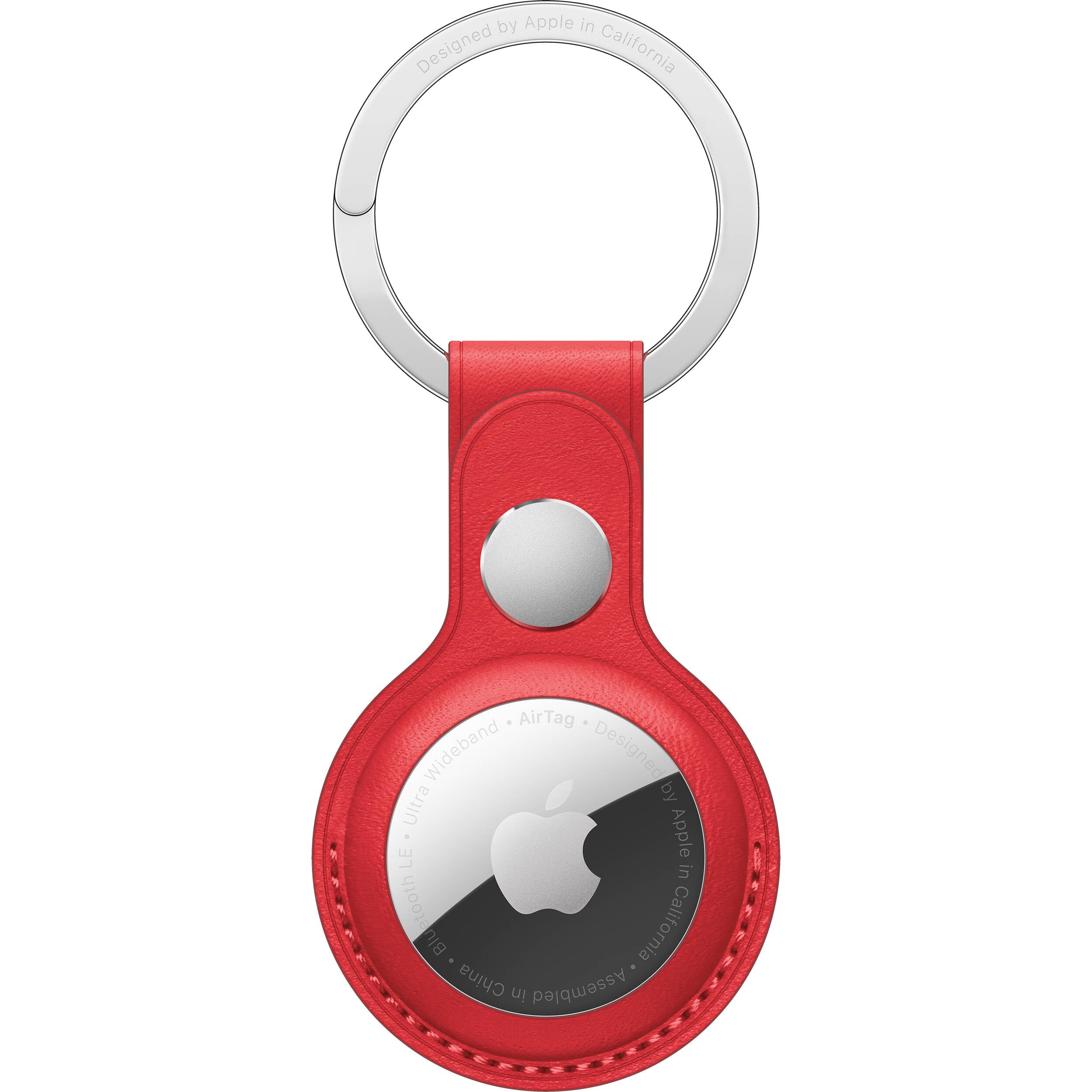 AirTag Leather Key Ring - (PRODUCT) RED