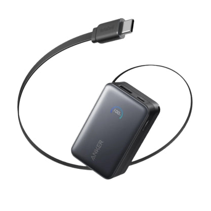Anker Nano Power Bank 10K,45WRetractable USB-C Black