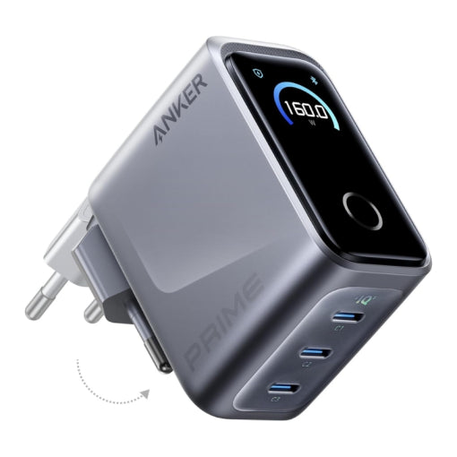 Anker Prime Charger (160W, 3 Ports, Smart Display)
