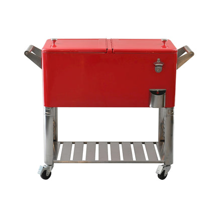 Aqualux Party Cooler 80L Fridge For Beverage CC-1011 Red