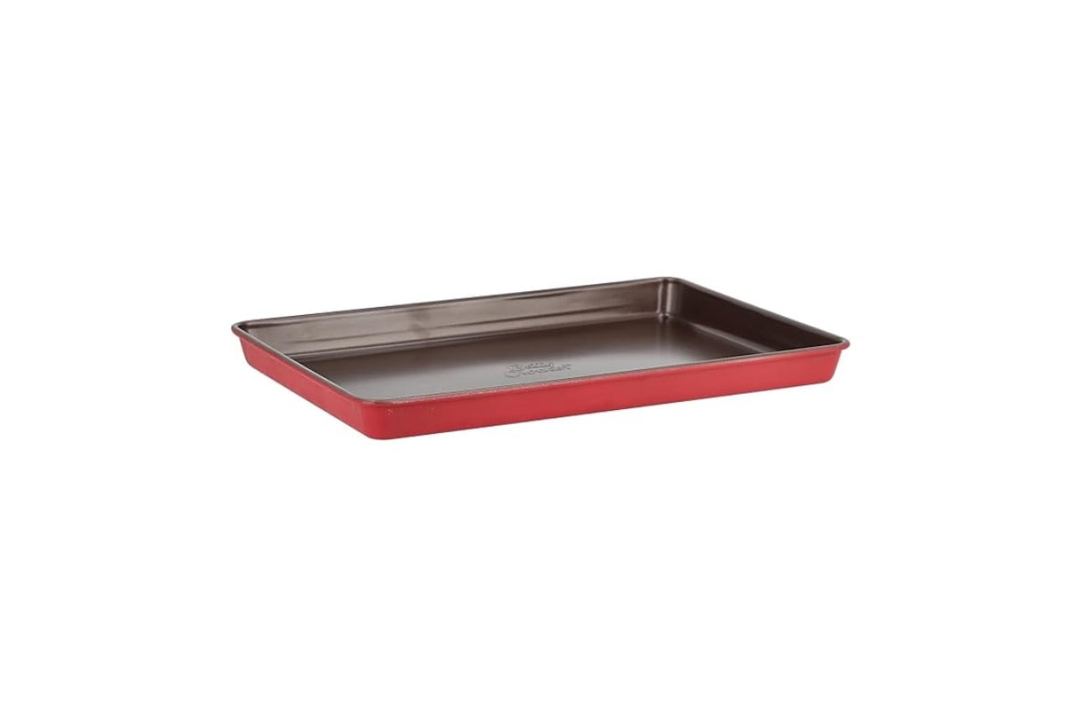 Betty Crocker Durable Non-Stick Aluminium Cookie Sheet Black and Red