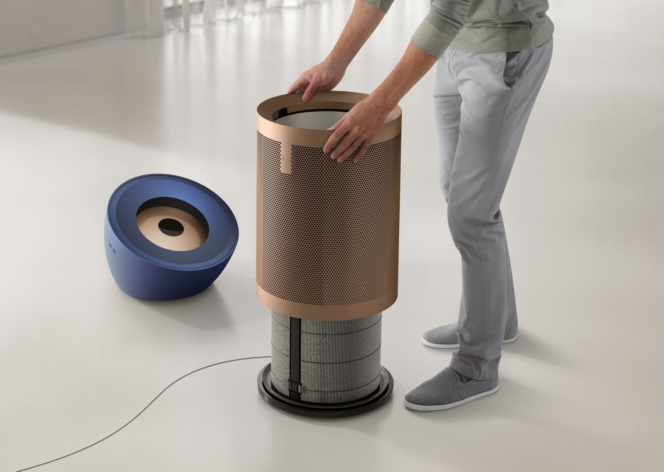 Dyson Purifier Big+Quiet Formaldehyde BP04 (Prussian Blue/Gold