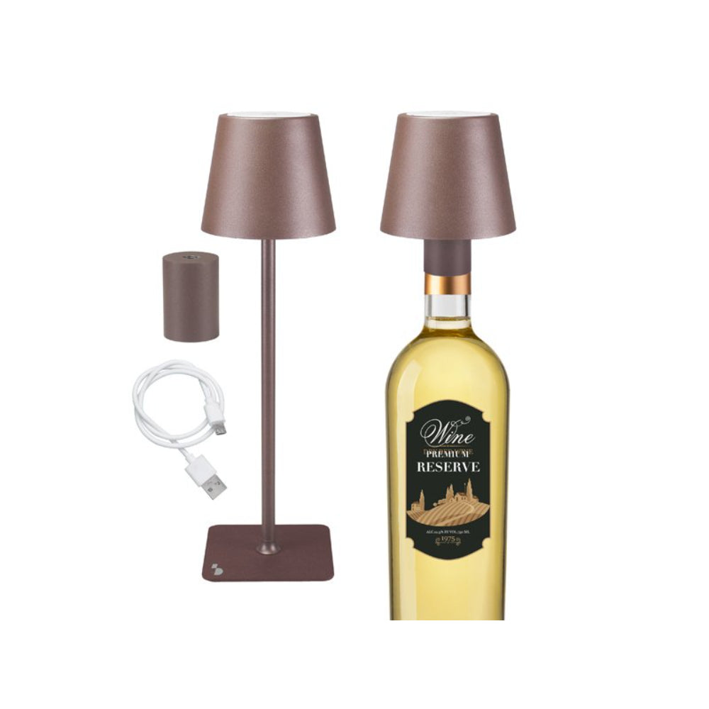 Beper Rechargeable Table Lamp 2 In 1 – Bronze, BEP-P201UTP113