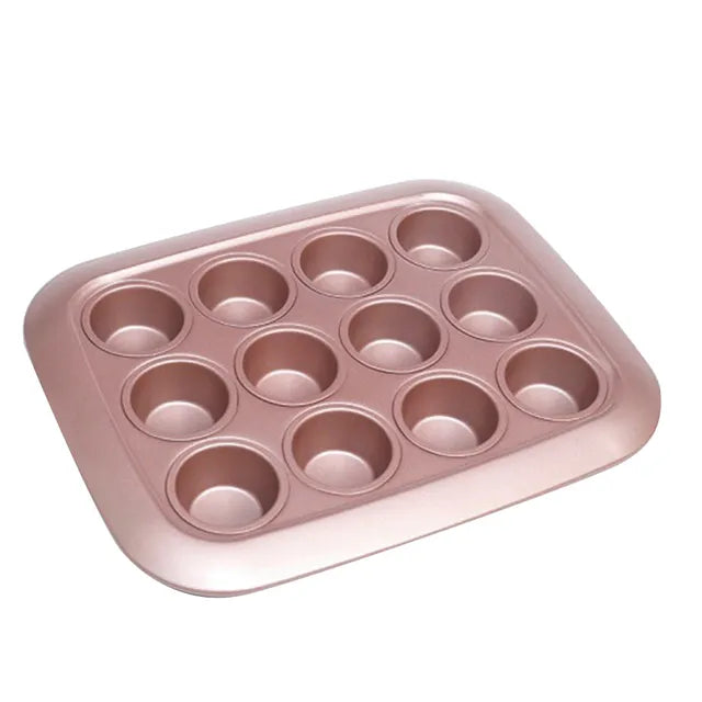 Betty Crocker - 12 Cups Non-Stick Mini Muffin Pan - Rose - 29 cm