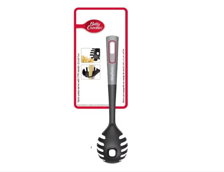 Betty Crocker Nylon Pasta Server, Black/Grey