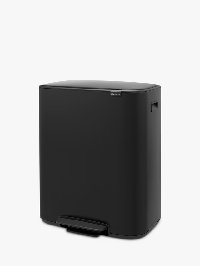 Brabantia Bo Pedal Bin with Inner Bucket 60L Matt Black