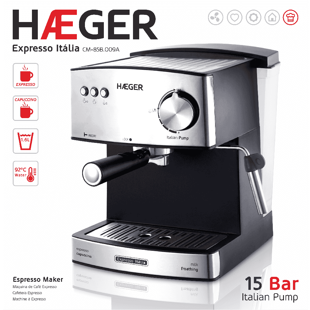 Haeger Espresso Coffee Machine HÆGER Expresso Itália