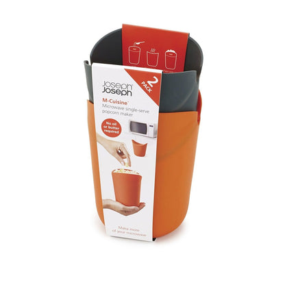 Joseph Joseph M-Cuisine Portion Popcorn Maker - Orange/Grey Set of 2