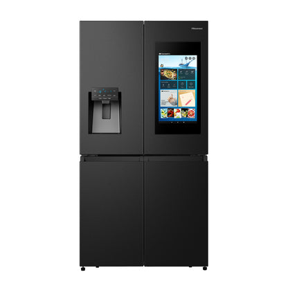Hisense RQ759N4IBU1 Pure flat Cross Door Smart Refrigerator with Touch Display,Water and Ice Dispenser,Anti-Bacterial Interior ,Metal Cooling, Fridge-Freezer Convertible Bottom right compartment with No Frost inverter compressor