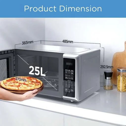 Midea EM925A2GU-SL Microwave 25 Litres Light Silver