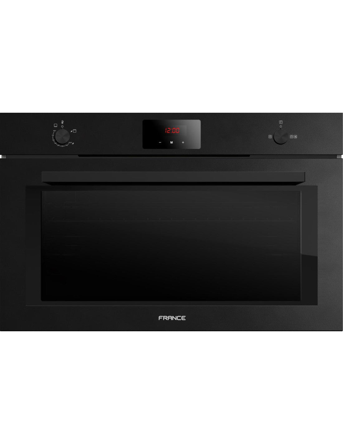 FRANCE FM90PH02D 90 CM OVEN, GAZ/GAZ, BLACK MATT- CONVECTION DIGITAL TIMER SOFT CLOSE DOOR