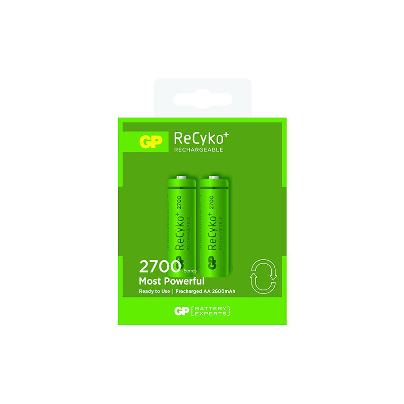 GP RECHARGEBLE AA ,2600mAh, 2P BLISTER - Green