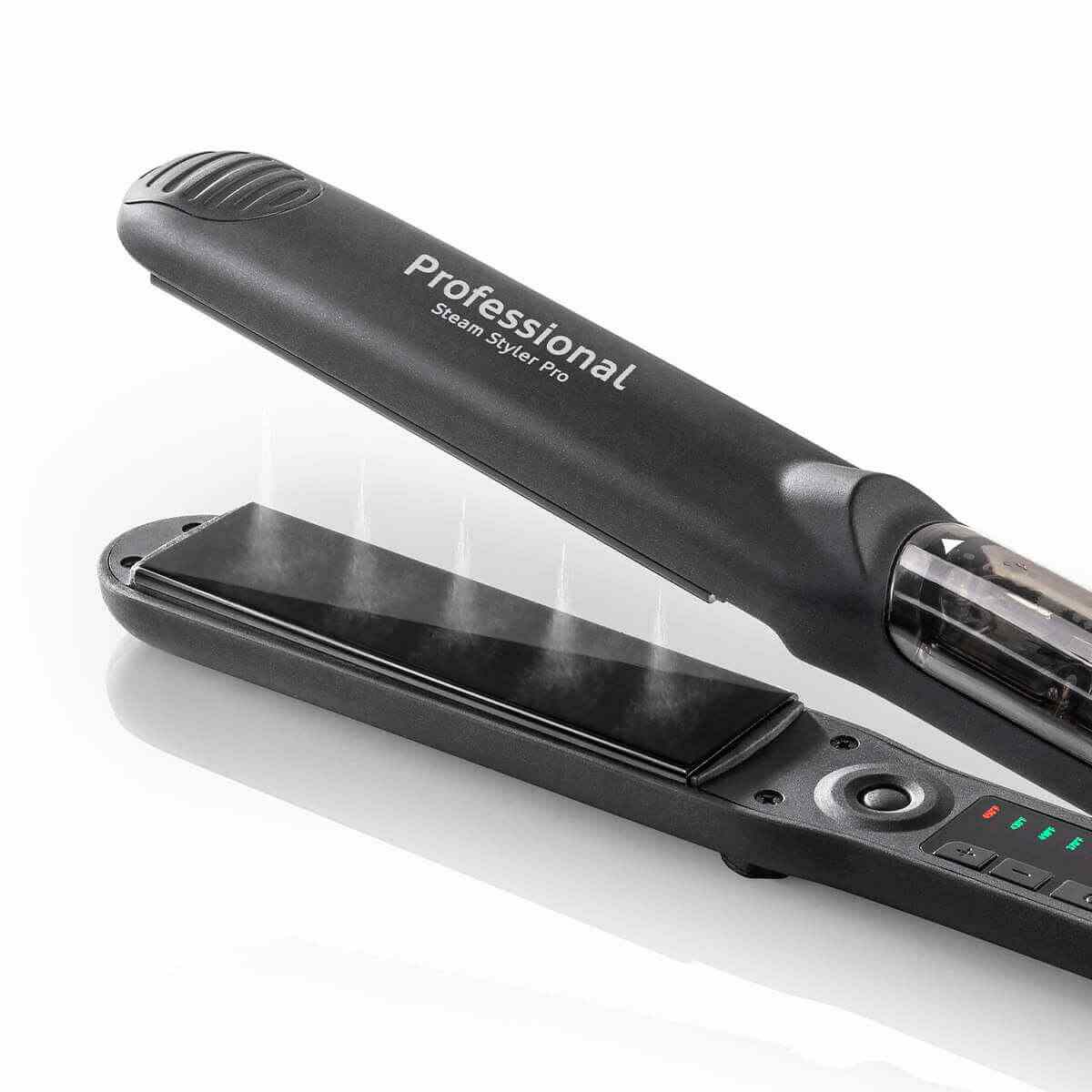 Haeger Hair Straightener Steam Styler Pro – Steam System, Titanium, 140ºC to 230ºC