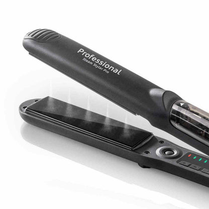 Haeger Hair Straightener Steam Styler Pro – Steam System, Titanium, 140ºC to 230ºC