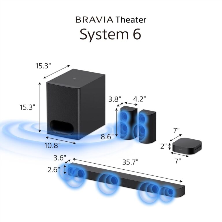 Sony Bravia Theater System 6, 5.1CH With Subwoofer, Dolby Atmos – DTS:X Compatible, SON-HTS60
