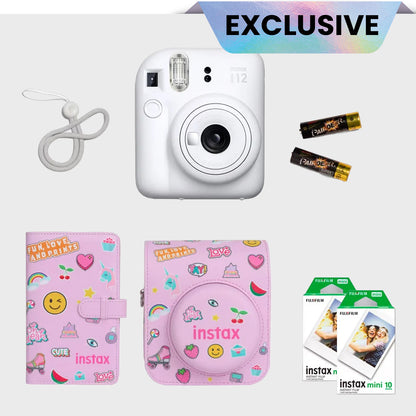 Fujifilm Instax Mini 12 Gift Box Instant Camera + Mini film + Protective Case + Photo Album + Free 1 Design Film 1 Pack