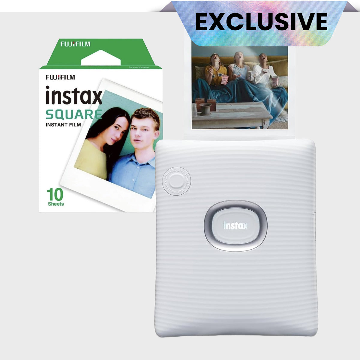 Fujifilm Smartphone printer instax SQUARE Link™ White + Free Square Film 2PK