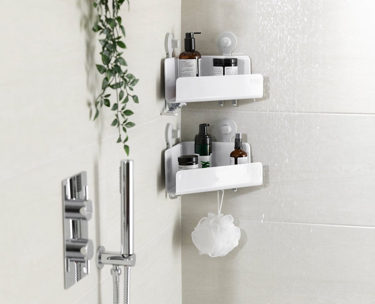 Joseph Joseph EasyStore 2-piece Corner Shower Shelf Set