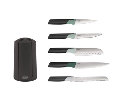 Joseph Joseph Elevate Carousel 5-piece Knives Set - Sage