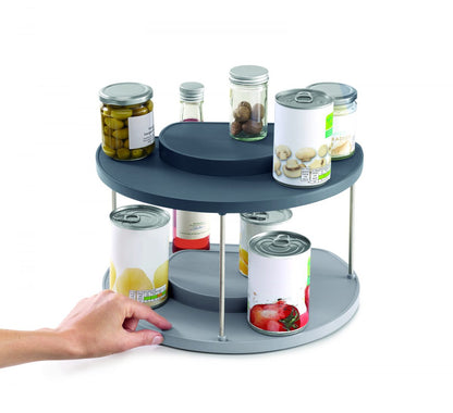 Joseph Joseph Cupboard Store 2Tier Rotation ORG Grey