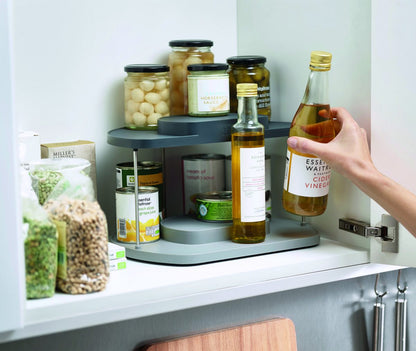 Joseph Joseph Cupboard Store 2Tier Rotation ORG Grey