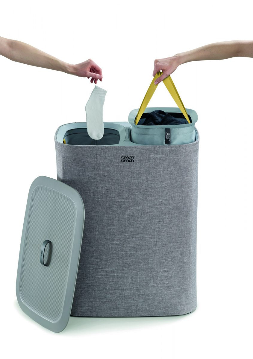 Joseph Joseph Tota 90L Laundry Separation Basket Grey