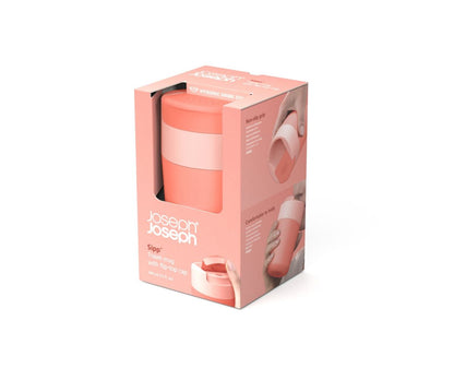 Joseph Joseph Sipp™ Travel Mug with Hygienic Lid 340ml Coral