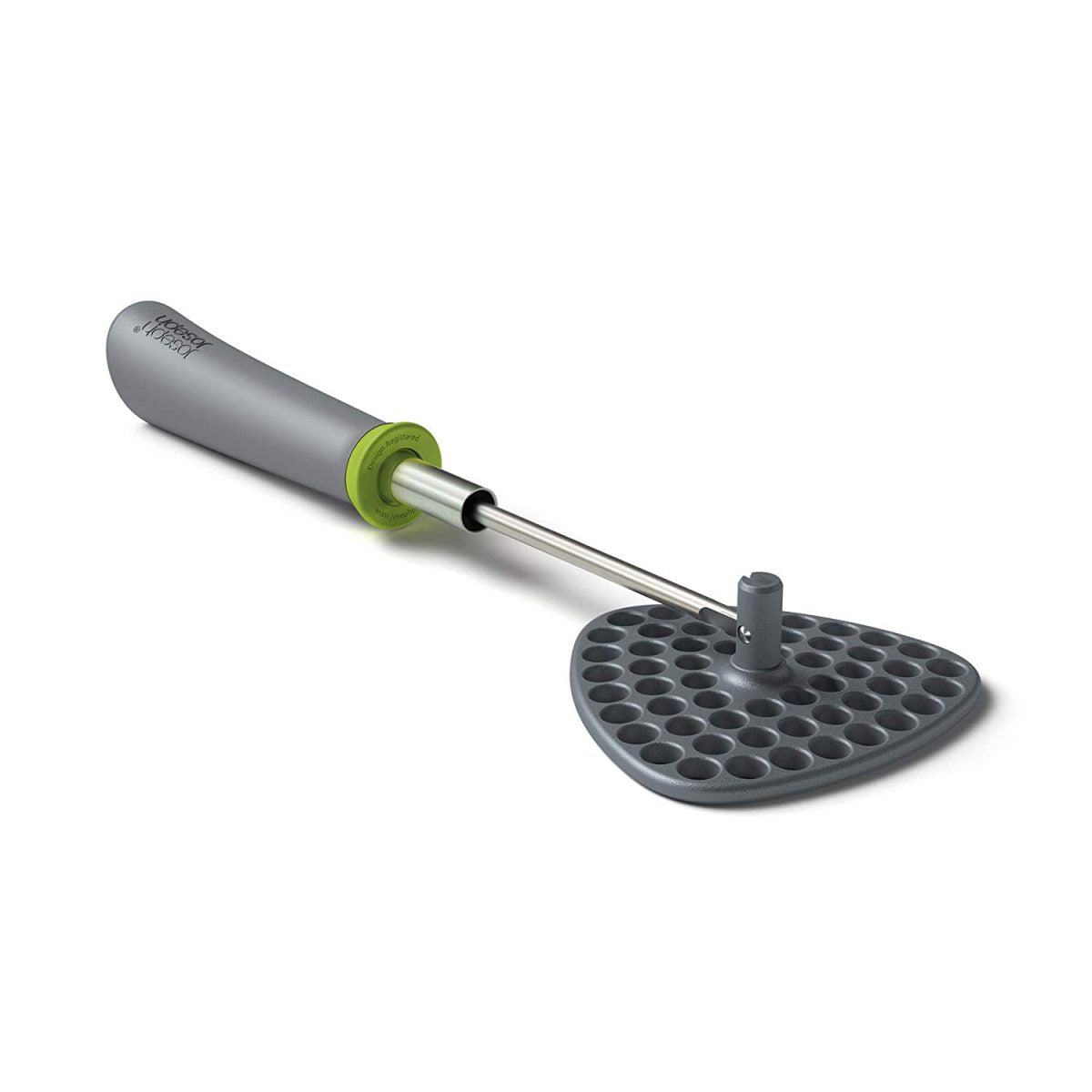 Joseph Joseph 10161 Delta Folding Potato Masher Stores Flat Space Saving Locking, One-Size, Gray/Green
