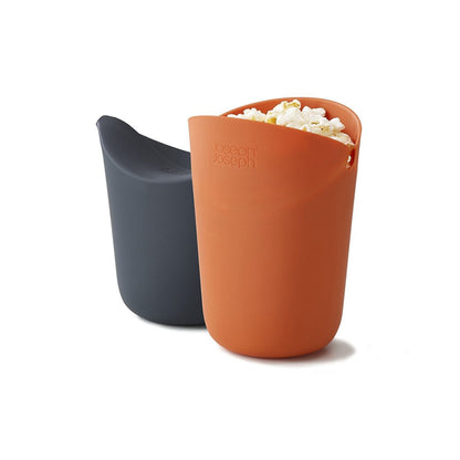 Joseph Joseph M-Cuisine Portion Popcorn Maker - Orange/Grey Set of 2