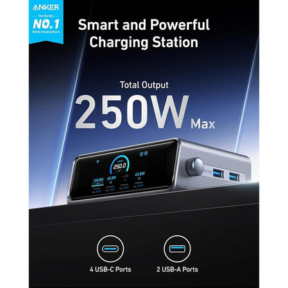 Anker Prime Charger (250W, 6 Ports, GaNPrime)