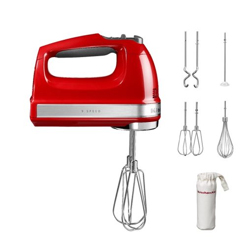 KitchenAid 5KHM9212EOB 9 Speed Hand Mixer Empire Red