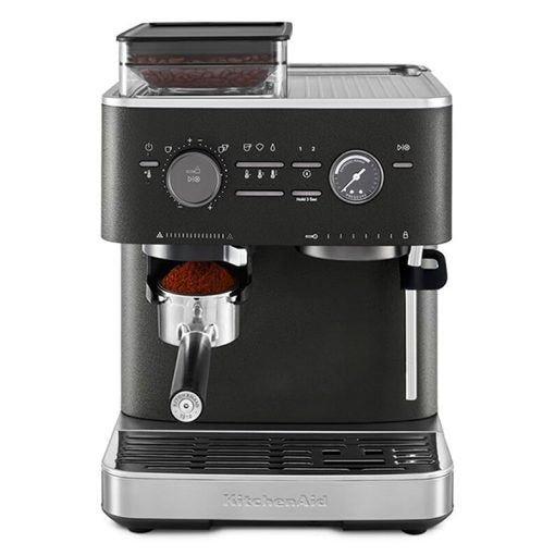 Kitchenaid 5Kes6551Ebk Semi Automatic Espresso Machine With Burr Grinder Cast Iron Black