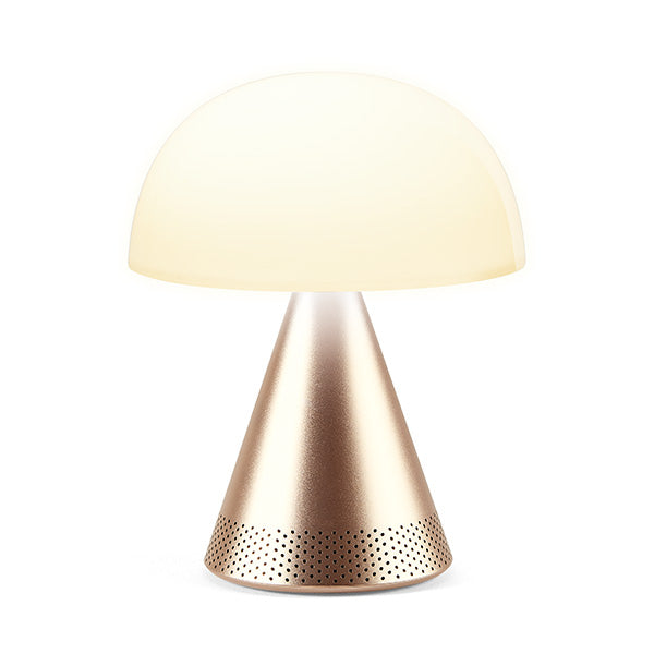 Lexon - Mina L Audio Large portable LED lamp & 5W Bluetooth® Speaker - Soft Gold