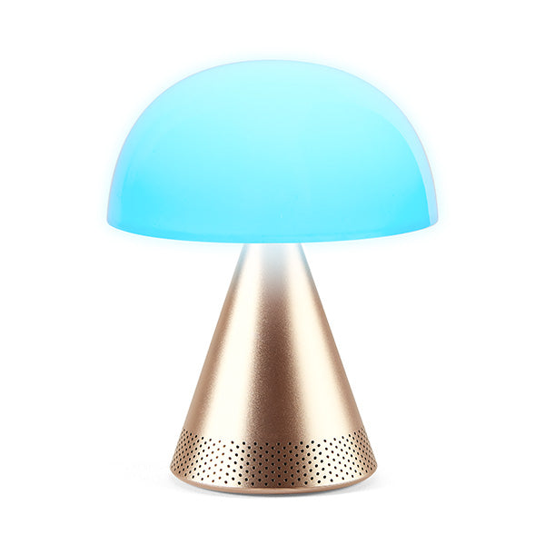 Lexon - Mina L Audio Large portable LED lamp & 5W Bluetooth® Speaker - Soft Gold