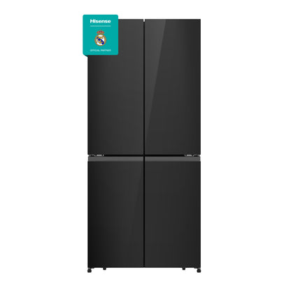 Hisense RQ5G470SBB3 – Cross Door American 457L Freezer Fridge, My Fresh Choice, Dual-Tech Cooling, Bottom Cooling System, Black Glass, 1 Year Full & 5 Years Compressor Warranty